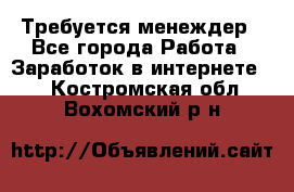 Требуется менеждер - Все города Работа » Заработок в интернете   . Костромская обл.,Вохомский р-н